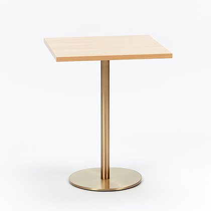 Bistrotisch Eiche 60x60cm gold GRID