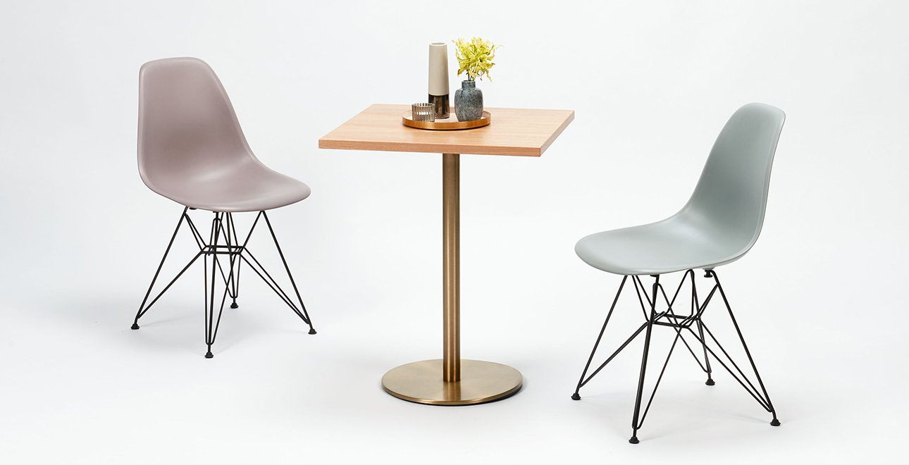 VITRA EAMES DSR Stuhl mauve grau TITEL