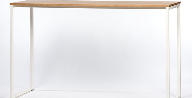 K+S Design Stehtischbruecke weiss Eiche 180x60 VARIANTE