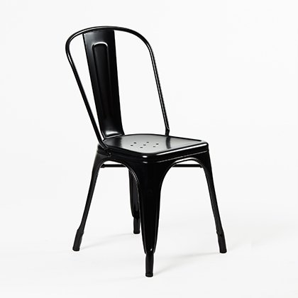TOLIX Chaise A Stuhl schwarz matt VARIANTE