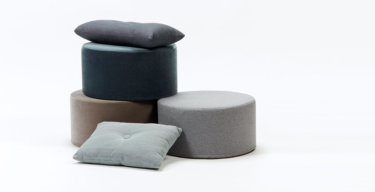 softline Drum Pouf grau TITEL