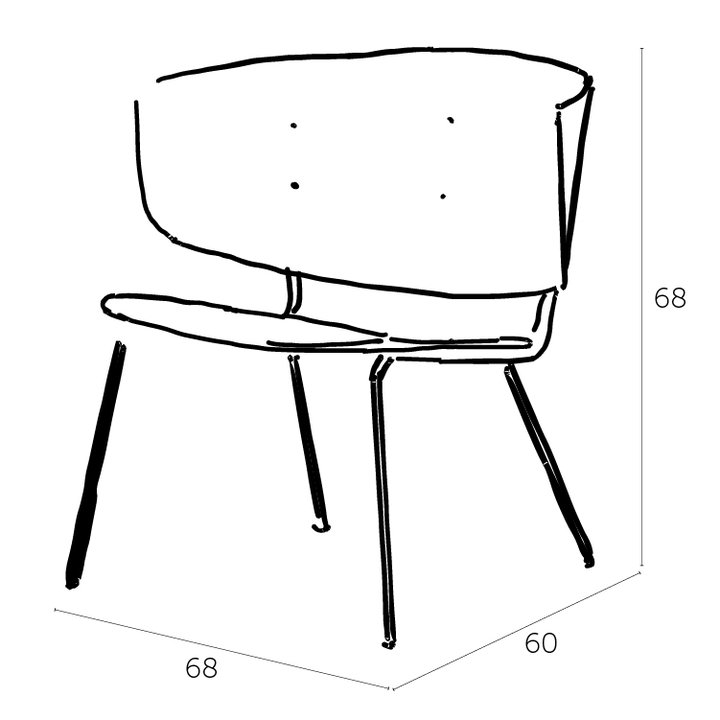 Skizze Sessel - ferm living Herman