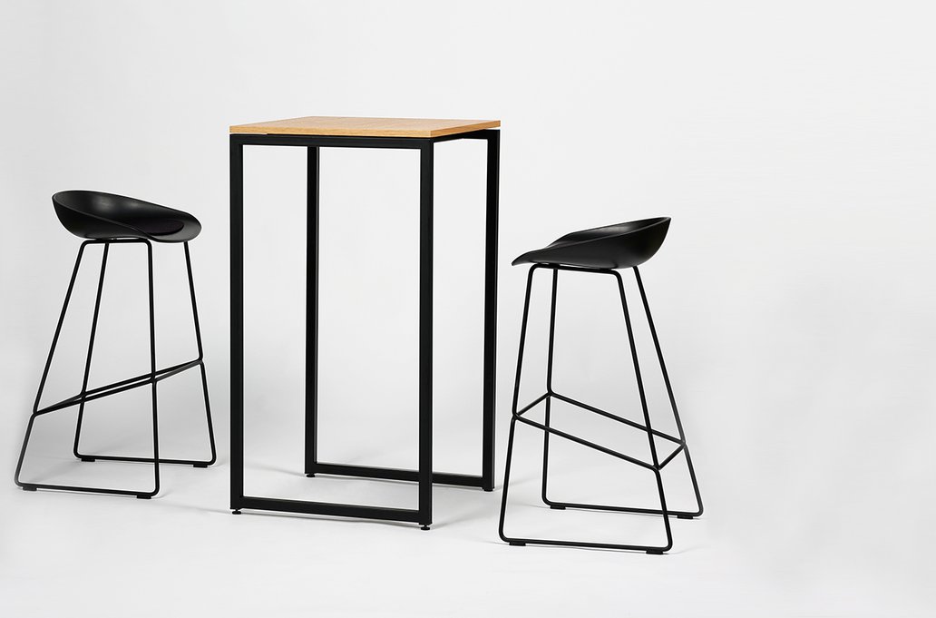 K+S Design Stehtischbruecke schwarz Eiche 60x60 TITEL