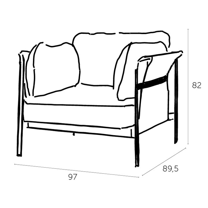 Skizze Sessel - HAY Can 1-Seater