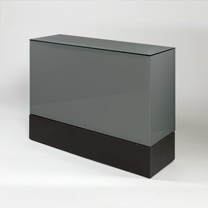 K+S Design Glascounter Garderobe grau Grid