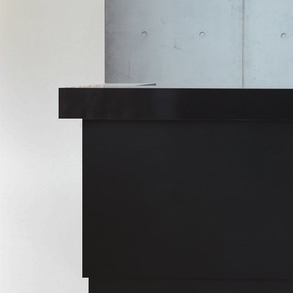 Baraufsatz schwarz Front schwarz 320 Aluvision Beton Kombination Variante