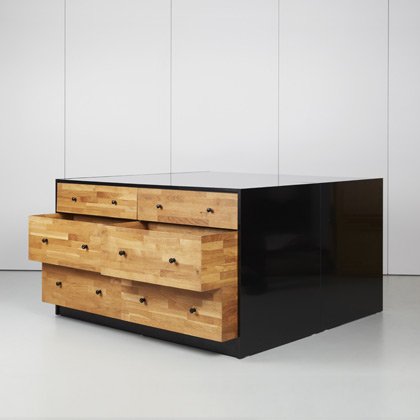 K+ S Design Blockbuffet Schubladenbuffet Eiche 160 schwarz Variante
