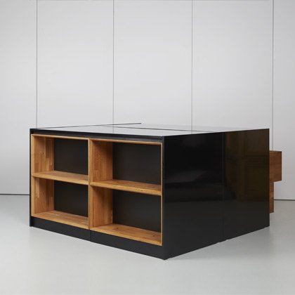 K+ S Design Blockbuffet Regal Eiche 160 schwarz Variante
