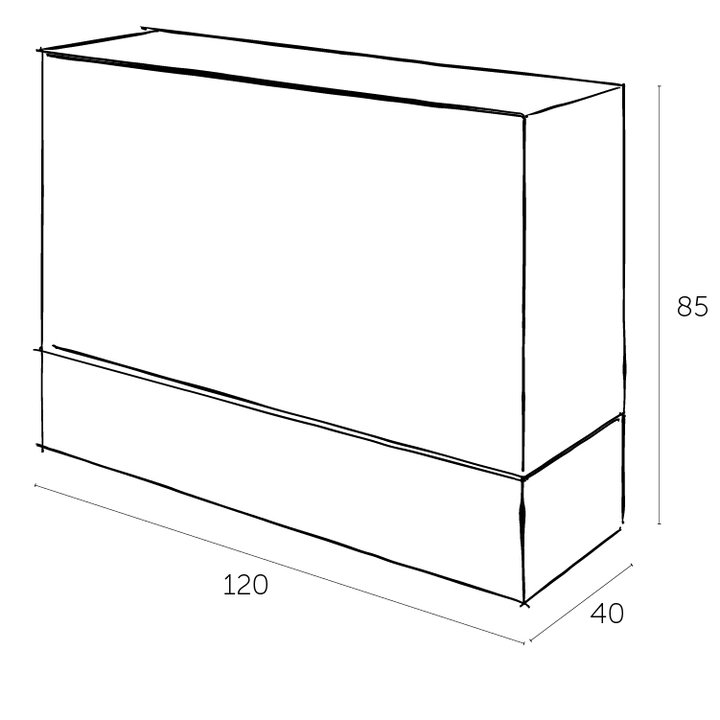 Skizze Empfang Glascounter Garderobe