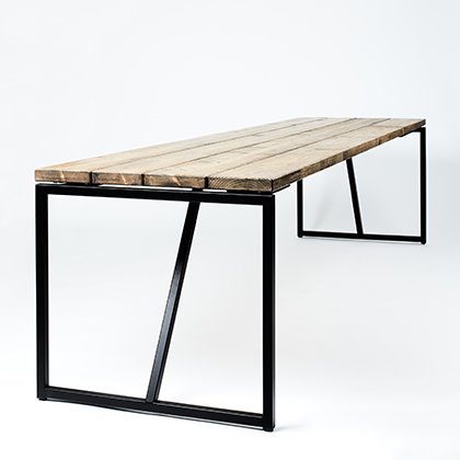 K+S Design Holzbohlen-Dinnertisch 300cm Variante