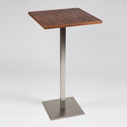 Pedrali Stehtisch nussbaum 60x60 Edelstahl VARIANTE