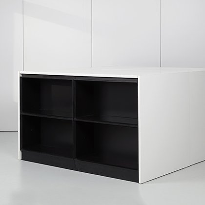 Blockbuffet Regal schwarz 160 weiss VARIANTE