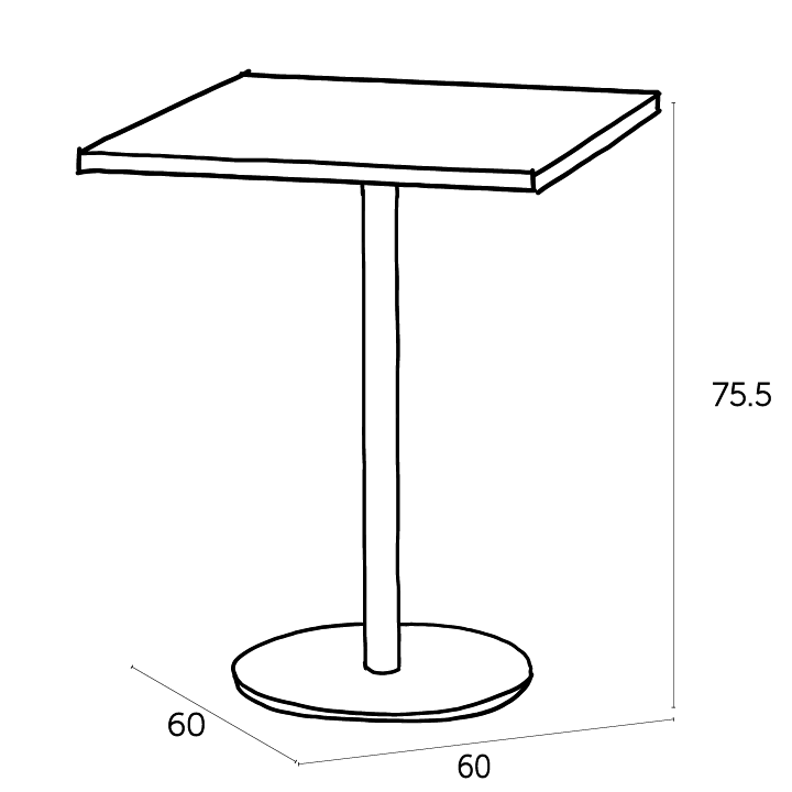 K+S_Skizzen_PEDRALI_Bistrotisch_60x60x75,5