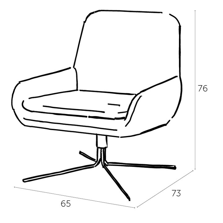 Skizze Sessel - Softline Coco Swivel