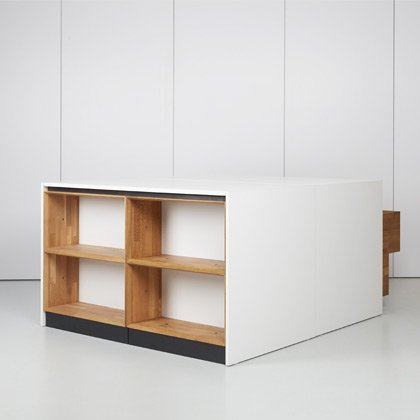 K+S Design Blockbuffet Regal Eiche 160 weiss Variante