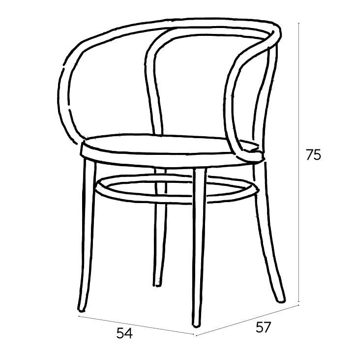 K+S_Skizzen_Thonet_209_Armlehnenstuhl
